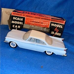 Jo-Han Scale Model Car in Blue and White
